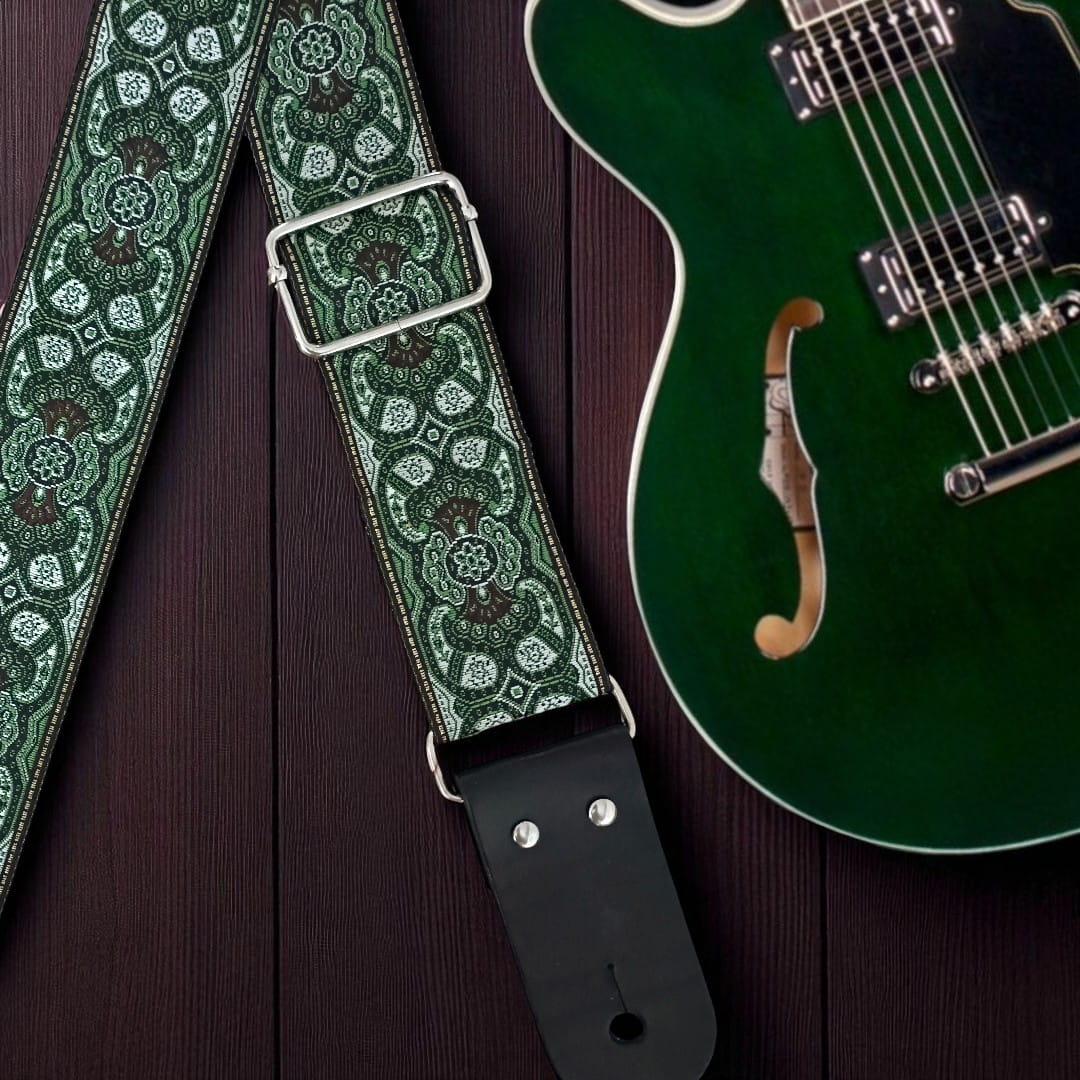 Vintage 69 Green Guitar Strap