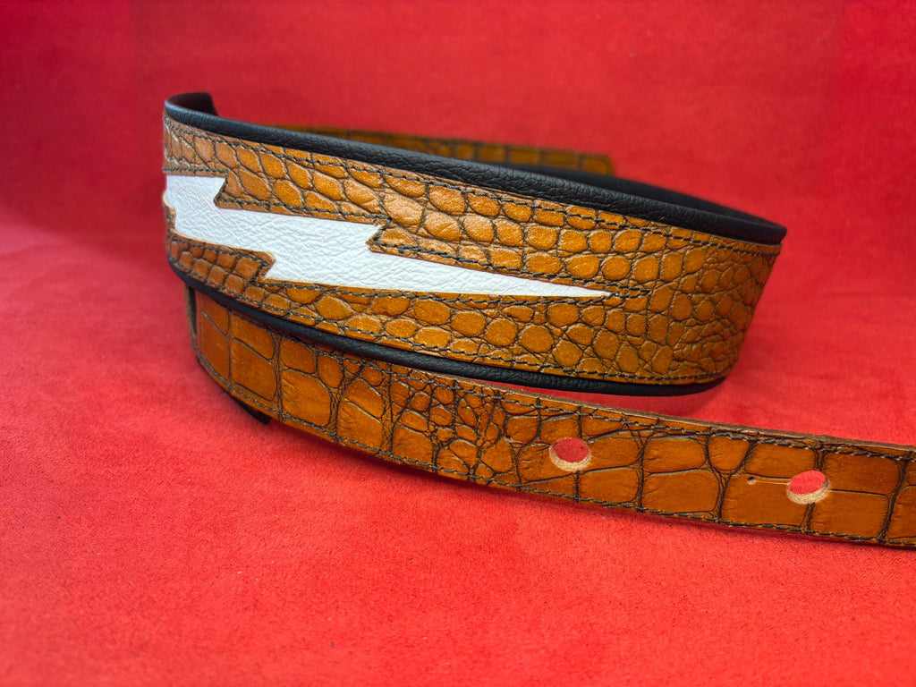 Leather Guitar Strap Thunderstruck