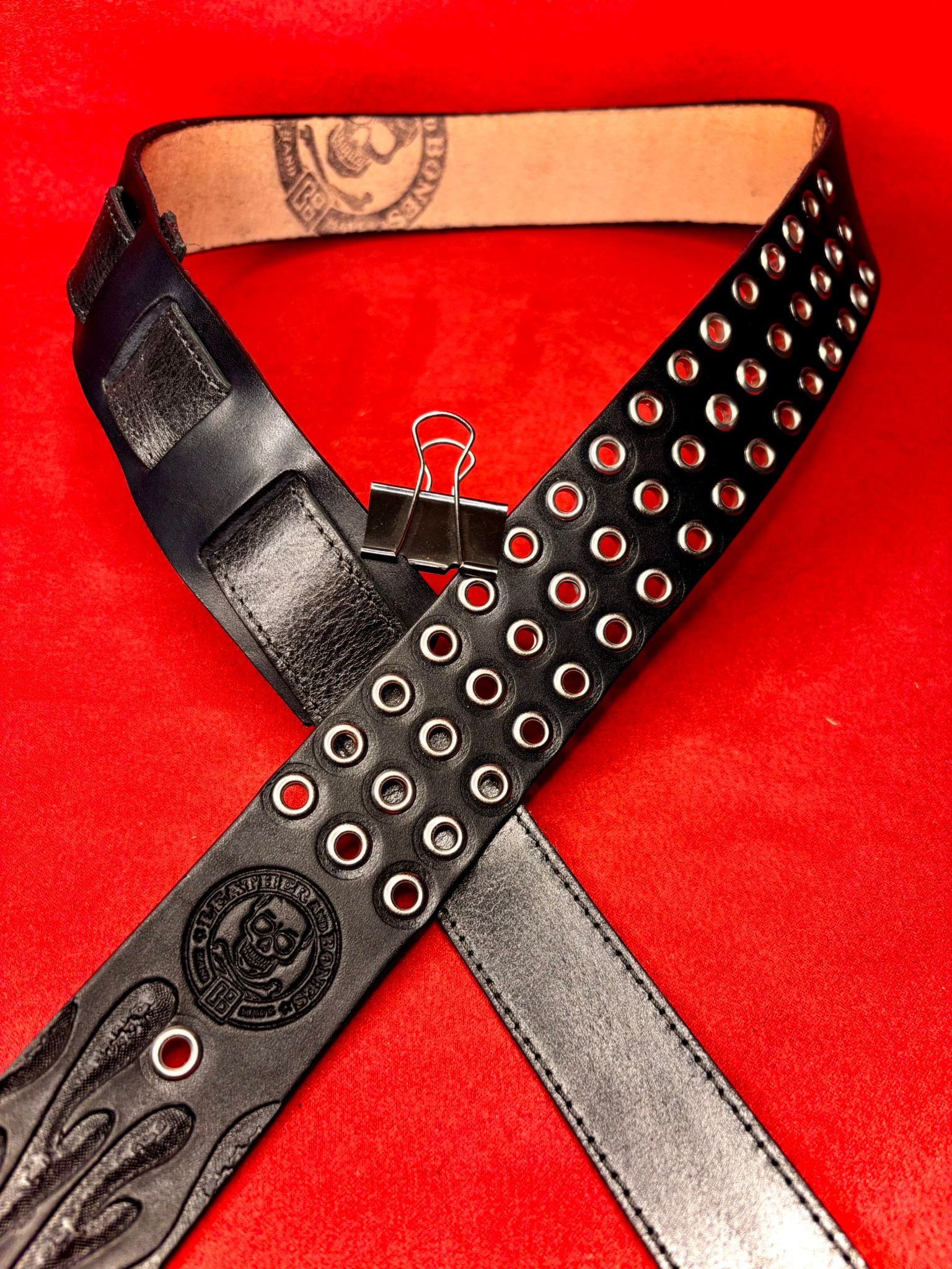 Leather Guitar Strap Iron