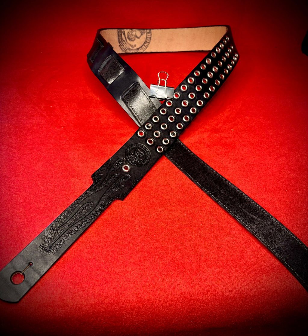Leather Guitar Strap Iron