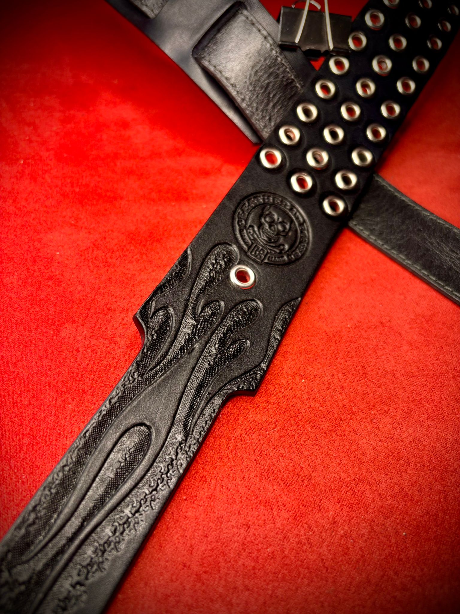 Leather Guitar Strap Iron