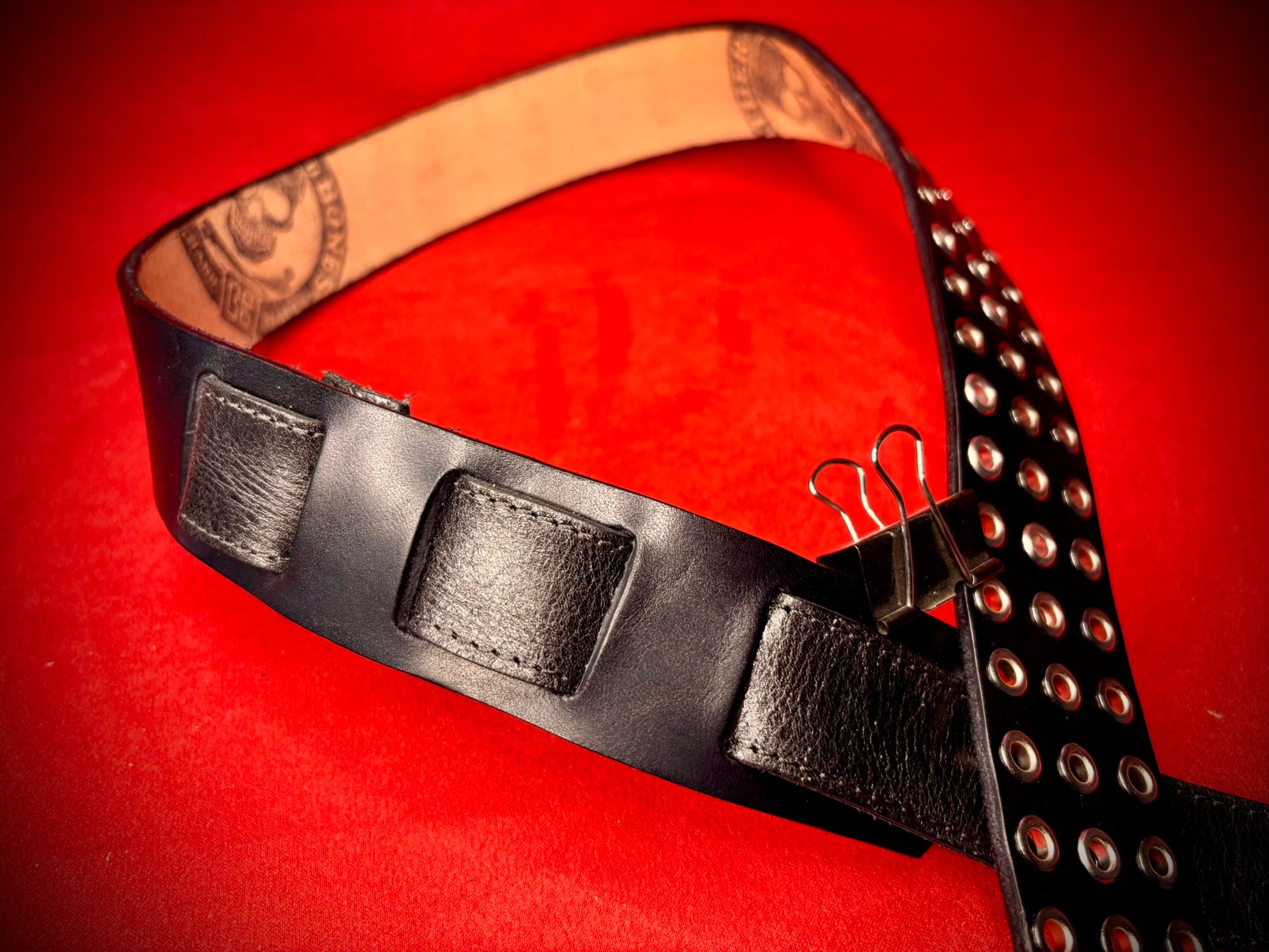Leather Guitar Strap Iron