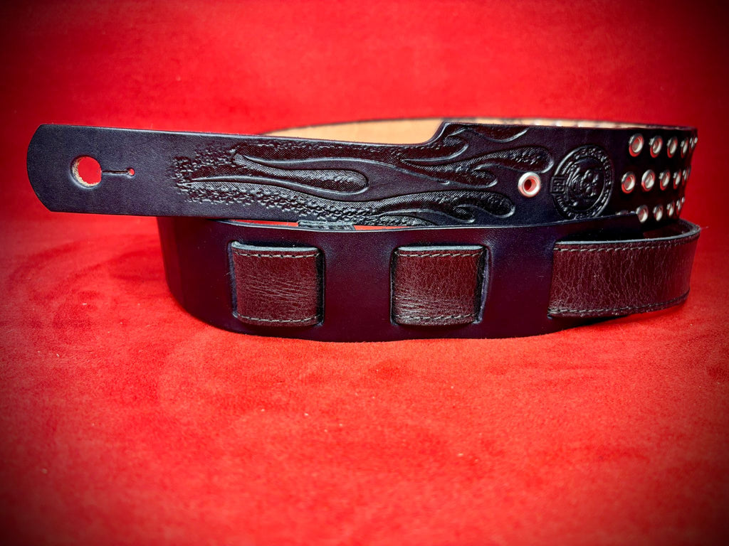 Leather Guitar Strap Iron
