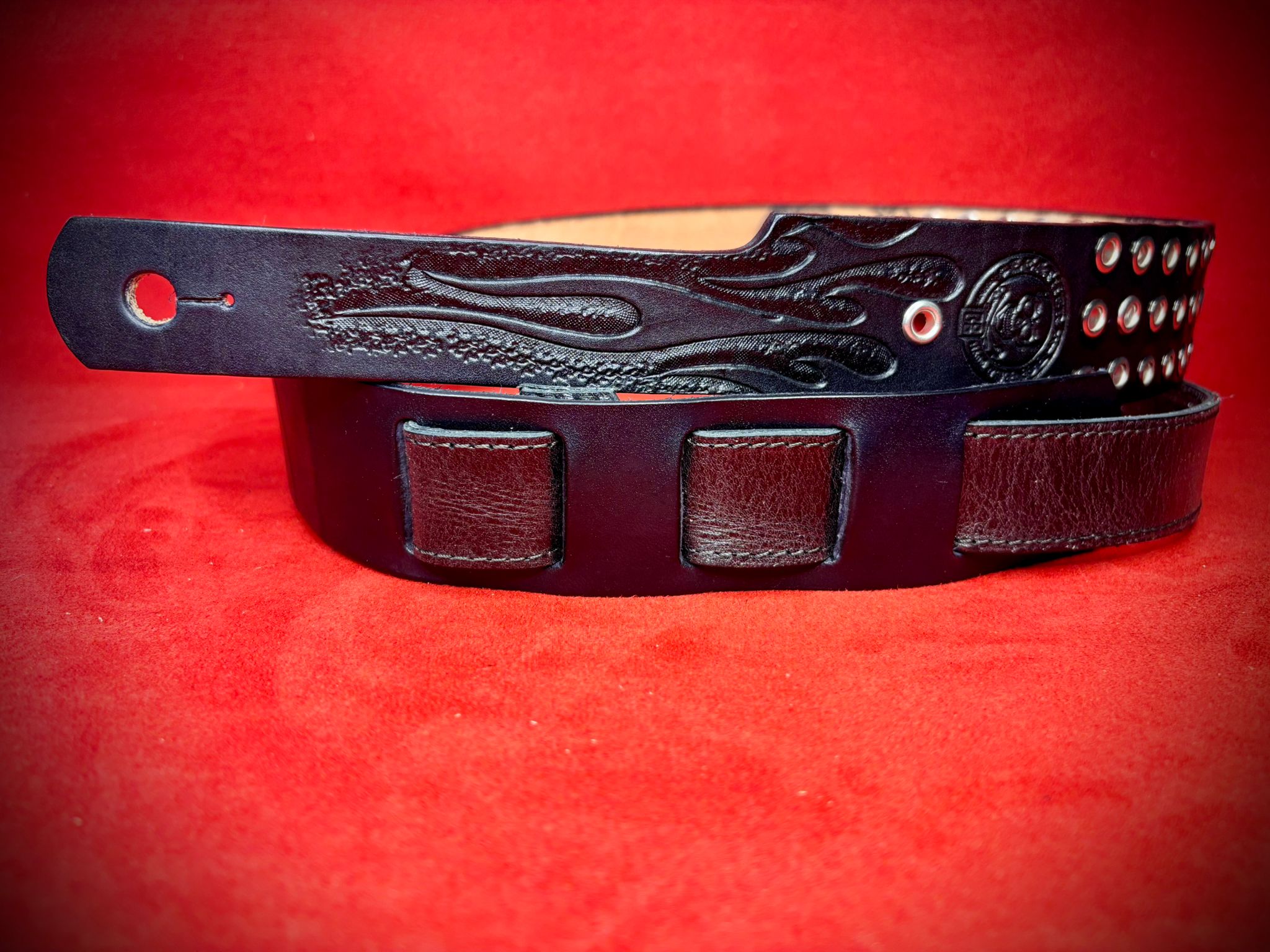 Leather Guitar Strap Iron