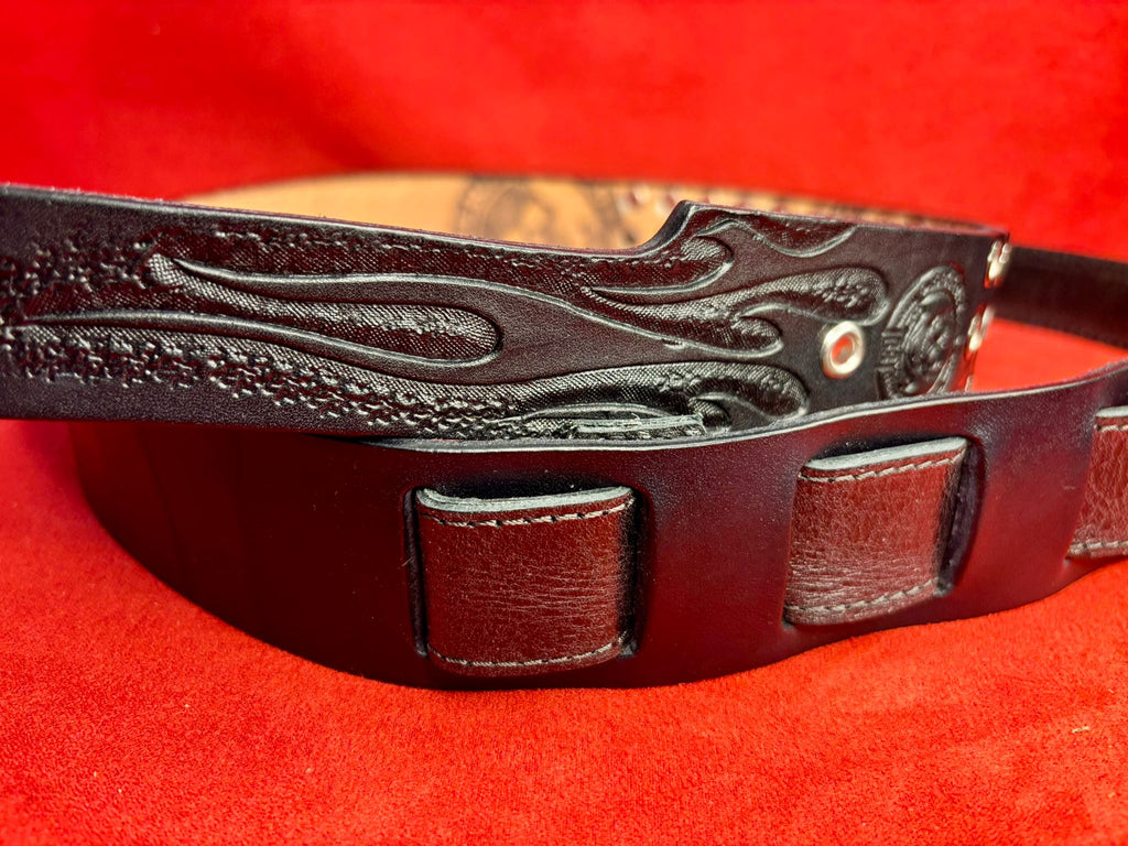 Leather Guitar Strap Iron