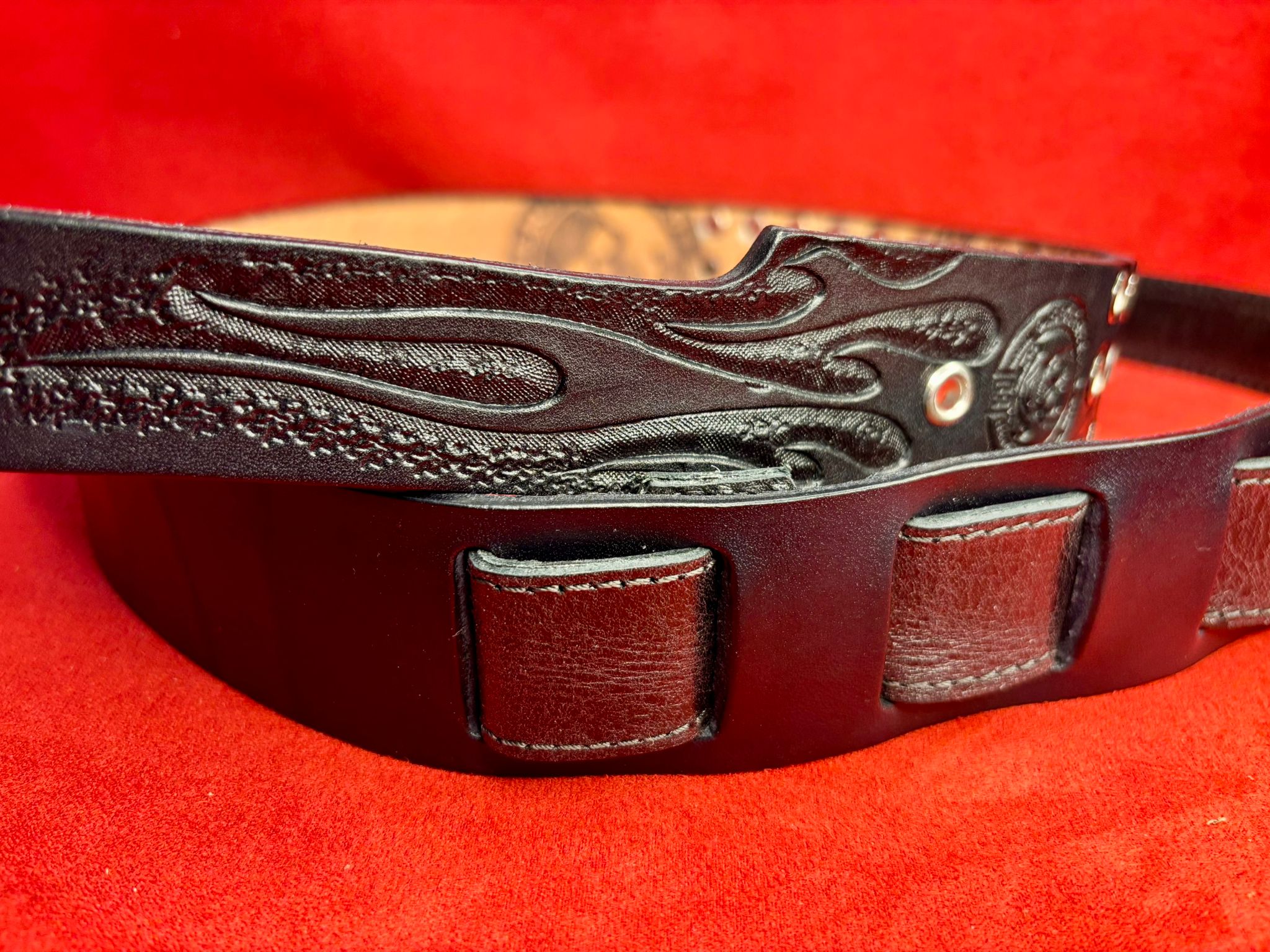 Leather Guitar Strap Iron