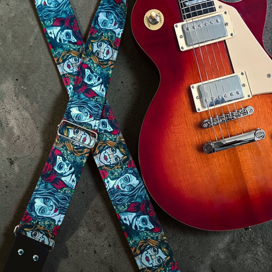 Guitar Strap Santa Muerte