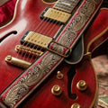 Vintage Crimson Royal Guitar Strap